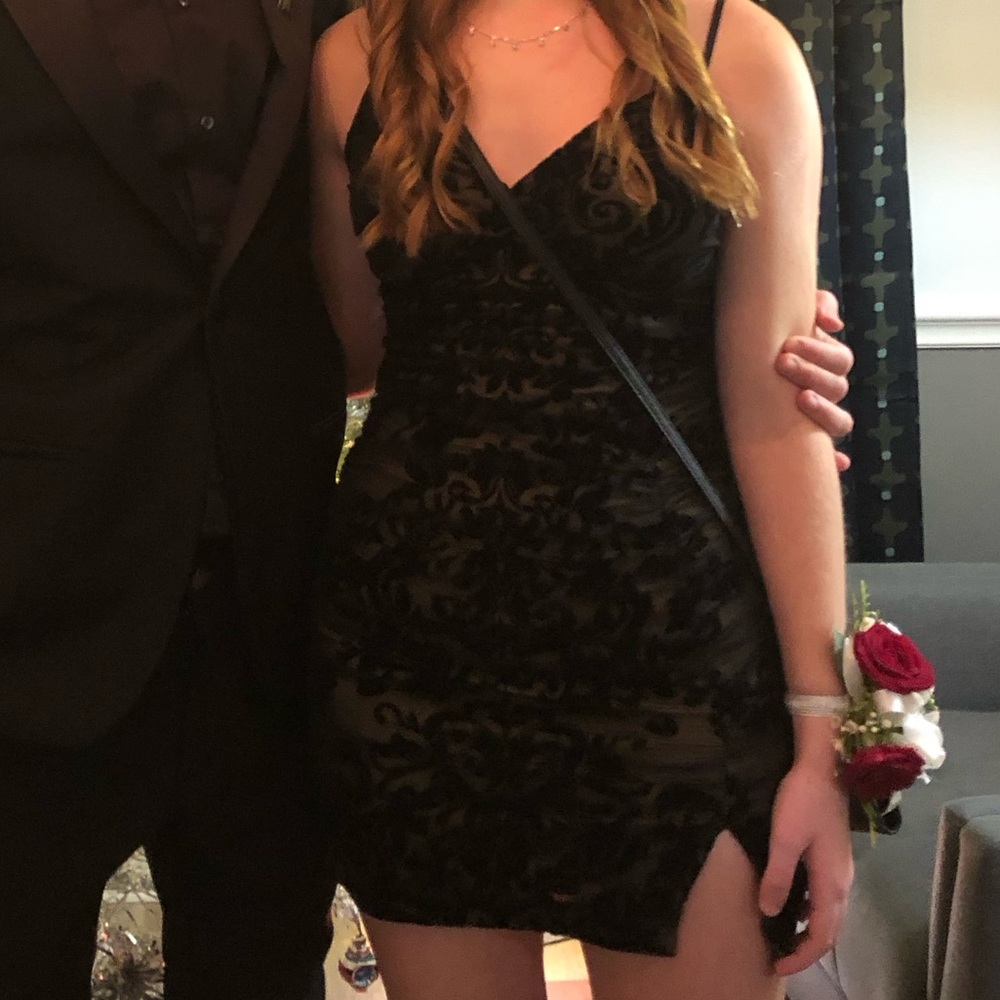 Windsor Black Bodycon Mini Dress for Prom